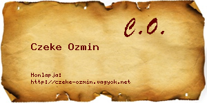 Czeke Ozmin névjegykártya